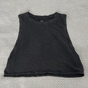 Aerie Charcoal Sleeveless Crop Top